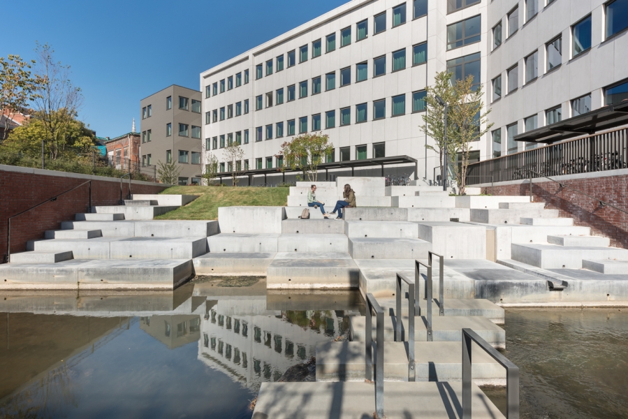 Jardin intérieur résidence d’étudiants Rega KU Leuven