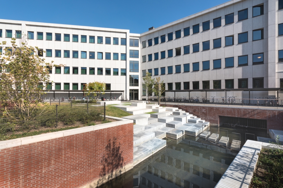 Jardin intérieur résidence d’étudiants Rega KU Leuven