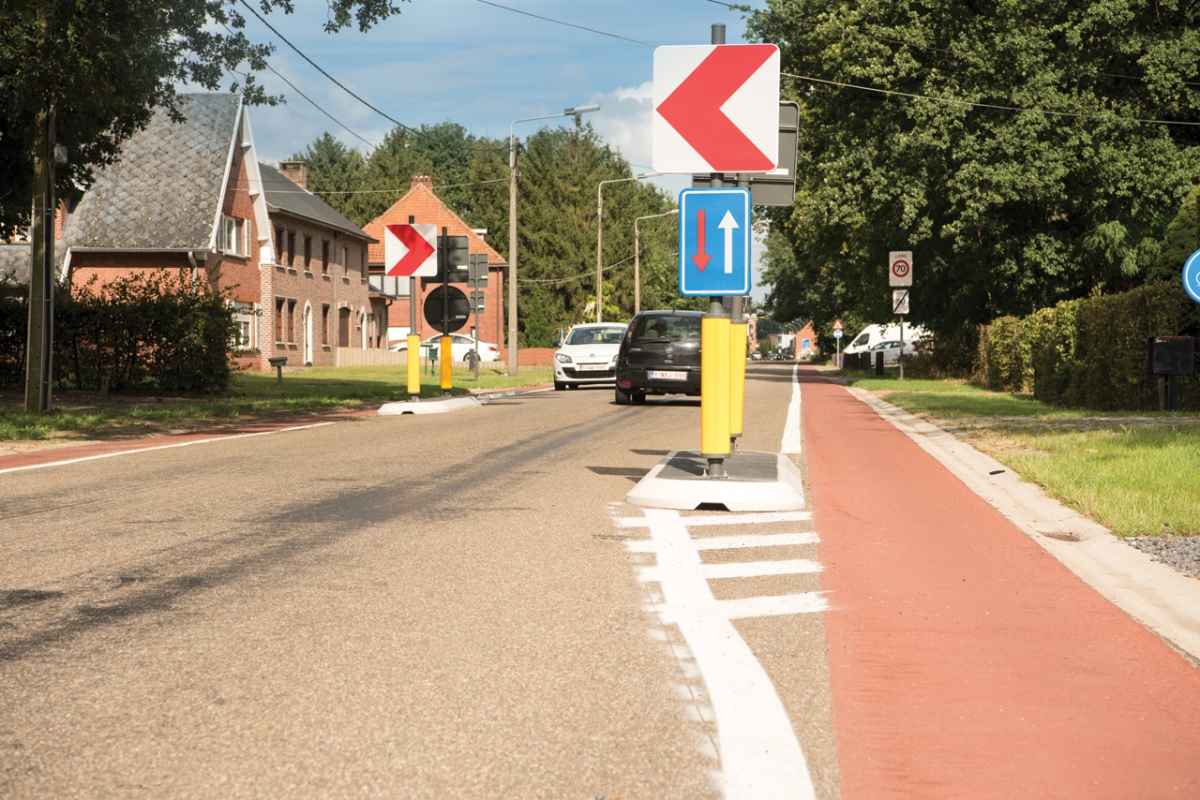 Rétrécissement M. Scheperslaan Heusden-Zolder