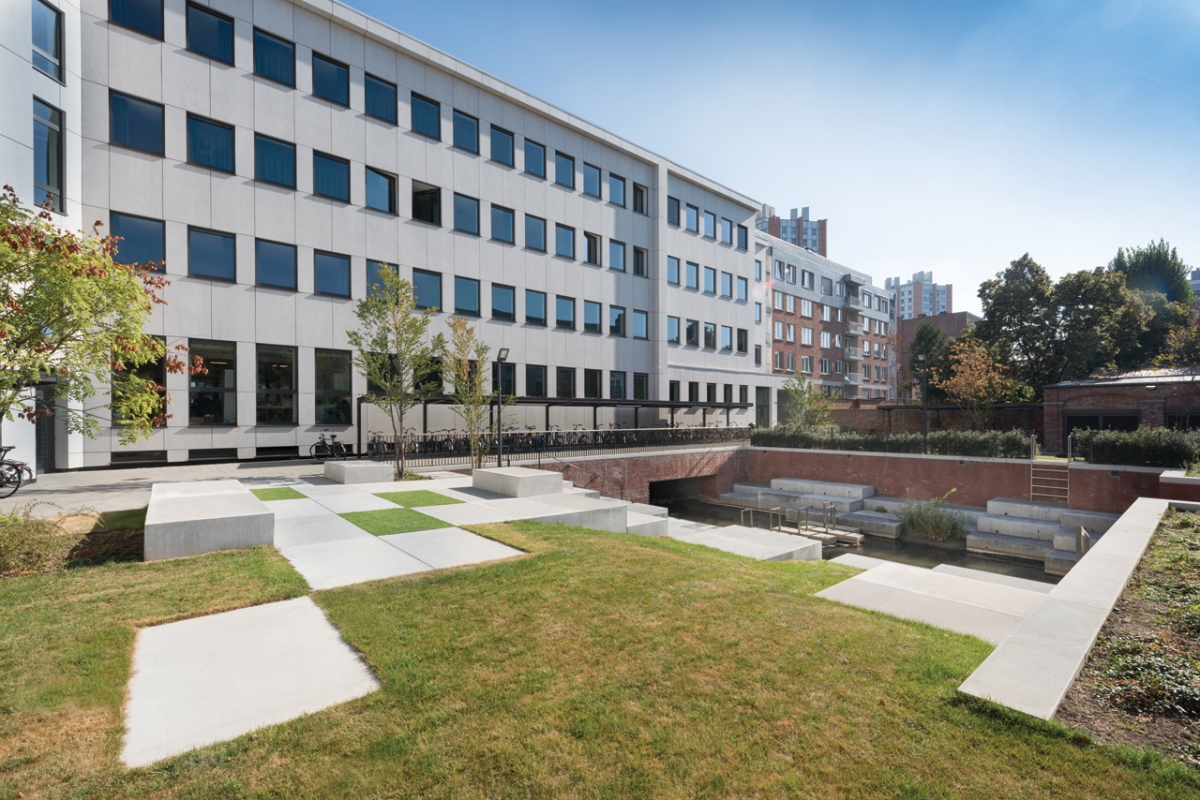 Jardin intérieur résidence d’étudiants Rega KU Leuven