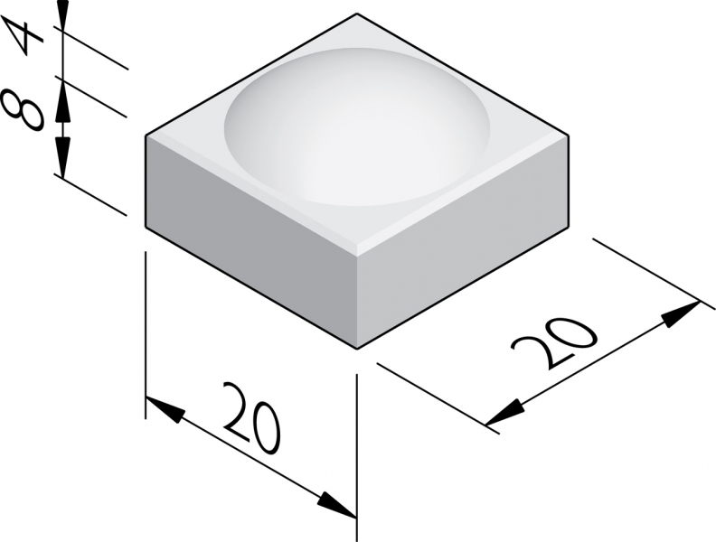 Boltegels 20x20