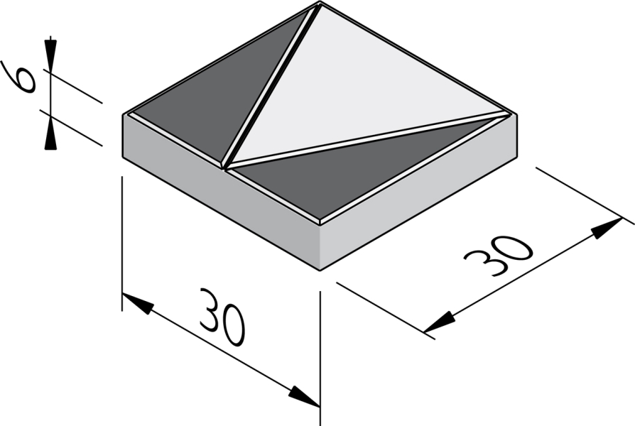 Dalles à triangle de priorité 30x30