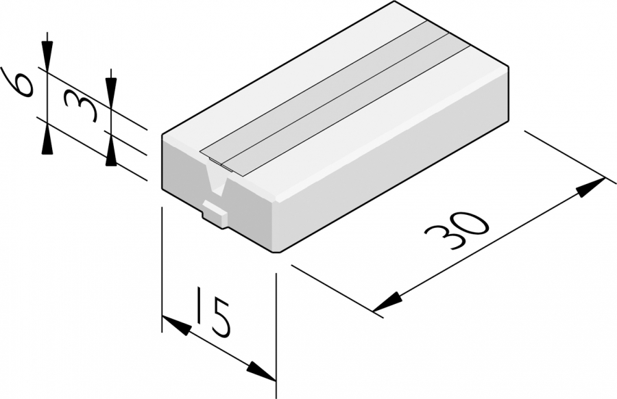 Dalles passage de câble VE 30x15