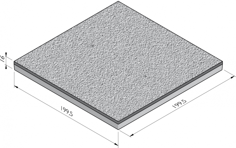 Dalle de plancher avec bande
