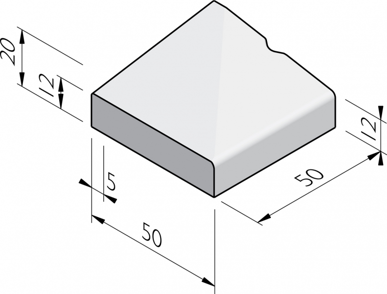 Blocs de rond-point 50 fin