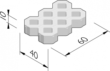Dalles gazon classiques 60x40 Gand