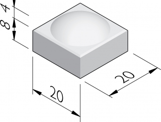 Boltegels 20x20