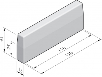 Bordures anti-parking 15x45