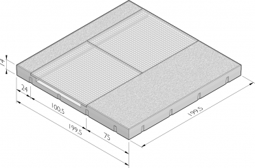 Dalle de plancher à grille gratte-pieds