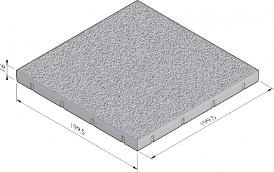 Dalle de plancher avec structure antidérapante