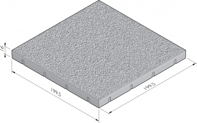 Dalle de plancher avec structure antidérapante